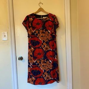 Poppy print dress, Ann Taylor Loft, new with tags